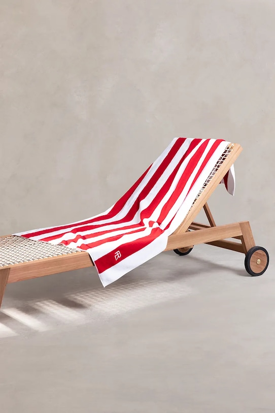 Ralph Lauren ręcznik plażowy bawełniany HENLEY Red 90 x 170 cm czerwony 1053848