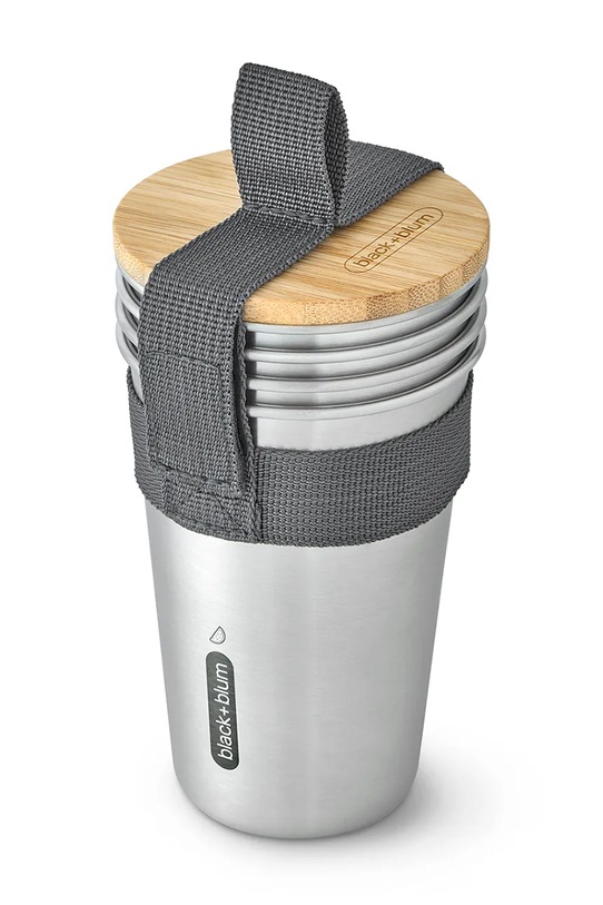 Lifestyle Black and Blum zestaw kubków na biwak z uchwytem 500 ml OL.CUP001 szary