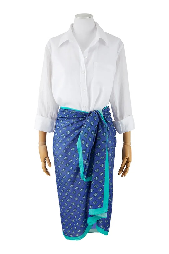 Olivier Desforges pareo bawełniane CAPBRUN Outremer 100 x 80 cm fioletowy 1068990