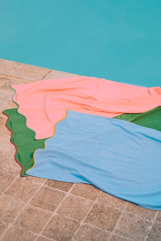 Lifestyle Olivier Desforges ręcznik plażowy bawełniany HYERES Azur 100 x 170 cm 1068842 multicolor