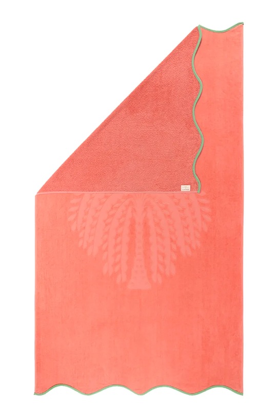 Olivier Desforges ręcznik plażowy z materiału tekstylnego HYERES Corail 100 x 170 cm 1068841 pomarańczowy AA00