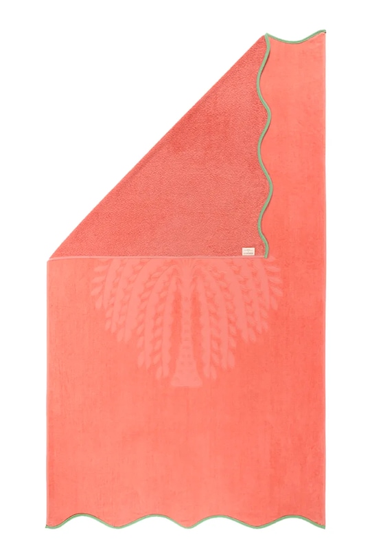 Olivier Desforges ręcznik plażowy z materiału tekstylnego HYERES Corail 100 x 170 cm 1068841 pomarańczowy AA00