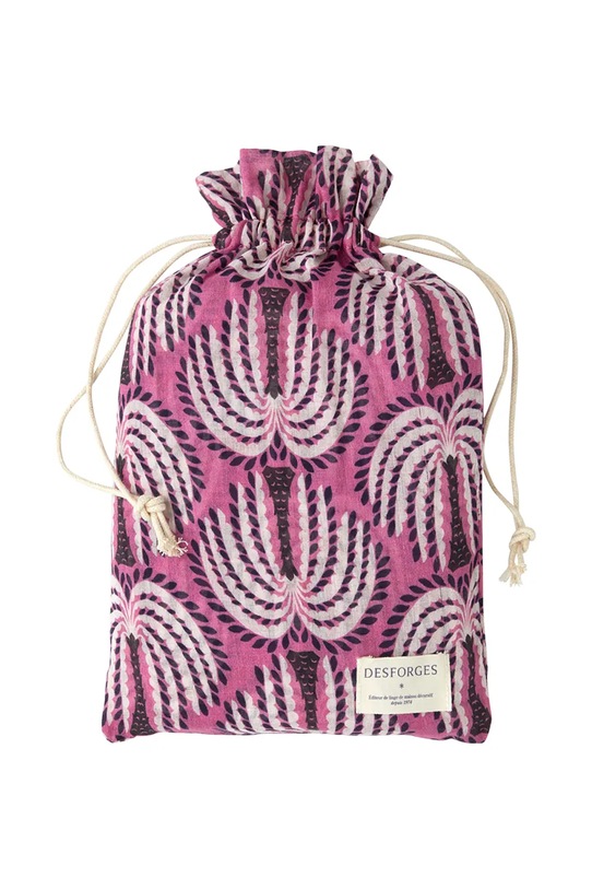 Lifestyle Olivier Desforges pareo z materiału tekstylnego HYERES Petale 100 x 80 cm 1068995 różowy