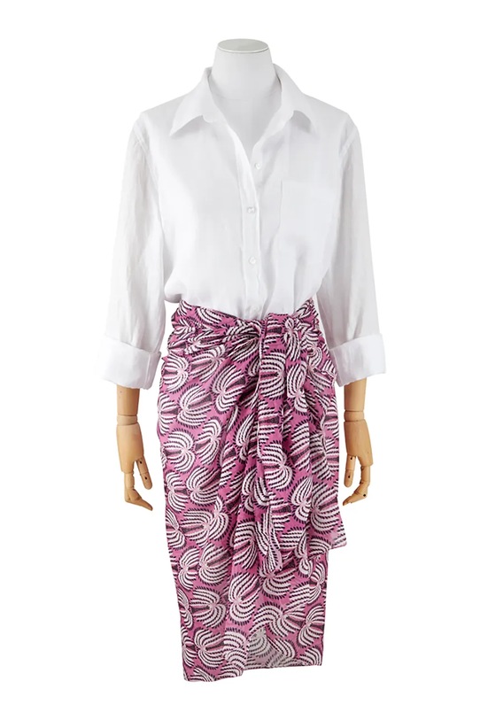 Olivier Desforges pareo z materiału tekstylnego HYERES Petale 100 x 80 cm różowy 1068995