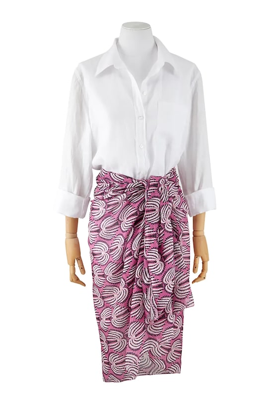 Olivier Desforges pareo z materiału tekstylnego HYERES Petale 100 x 80 cm różowy 1068995