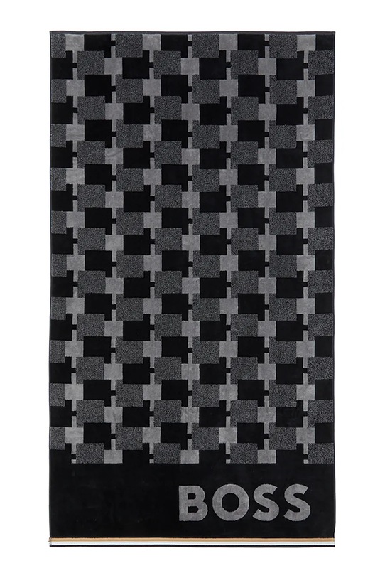 BOSS ręcznik plażowy bawełniany CUBO 90 x 160 cm czarny 1063391
