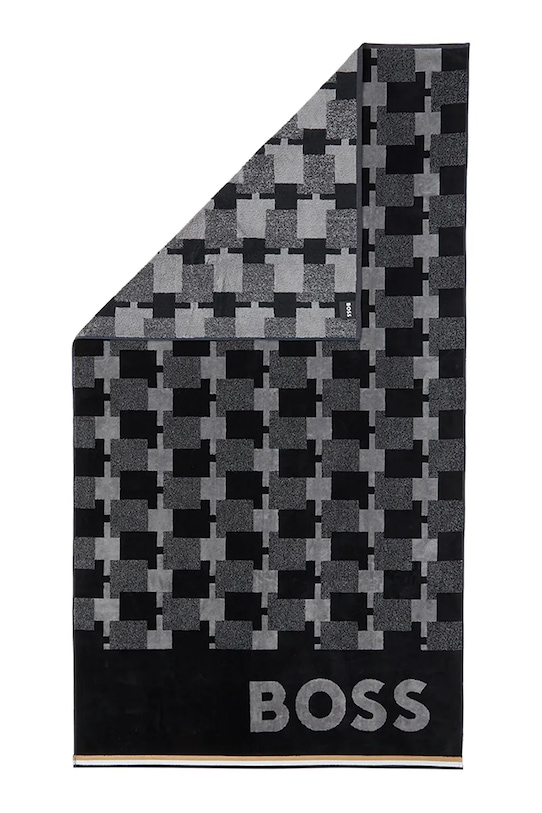 BOSS prosop de plajă din bumbac CUBO 90 x 160 cm 1063391 negru AA00