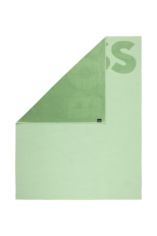 Bavlněný plážový ručník BOSS JOA Palm 140 x 180 cm 1068954 zelená AA00