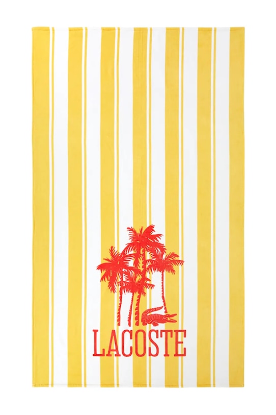 Lacoste ręcznik plażowy bawełniany LFANCY 100 x 170 cm żółty 1068859