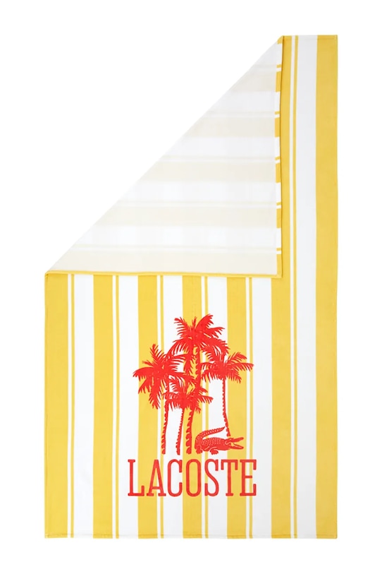 Lacoste ręcznik plażowy bawełniany LFANCY 100 x 170 cm 1068859 żółty AA00