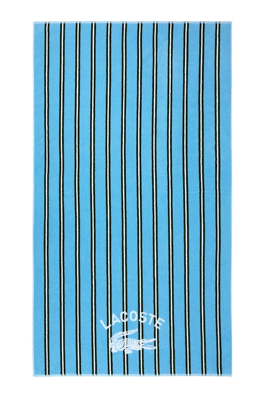 Bavlněný plážový ručník Lacoste LSUNSTRI Baltic 90 x 160 cm modrá 1067101