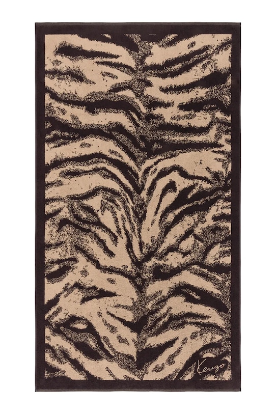 Kenzo prosop de plajă din bumbac KFAUVE Naturel 90 x 160 cm maro 1062869