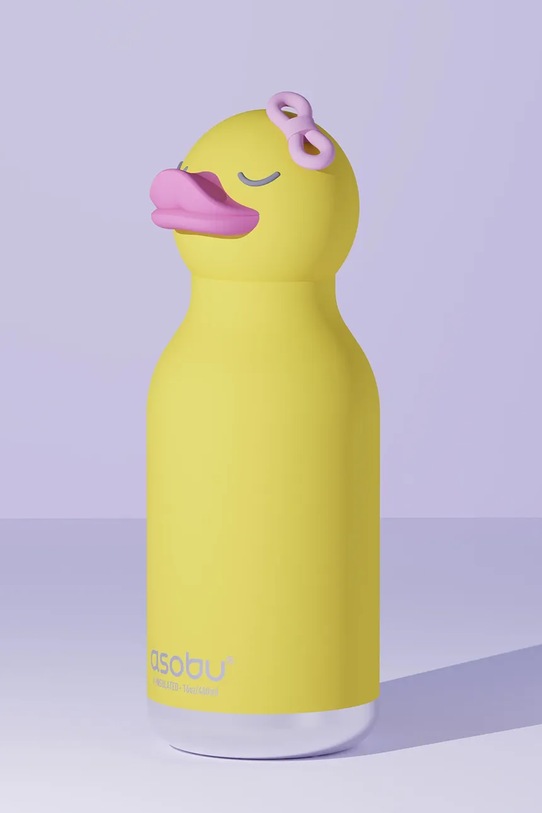 Asobu butelka termiczna ze stali nierdzewnej 460 ml SBV44.DUCKY żółty AA00