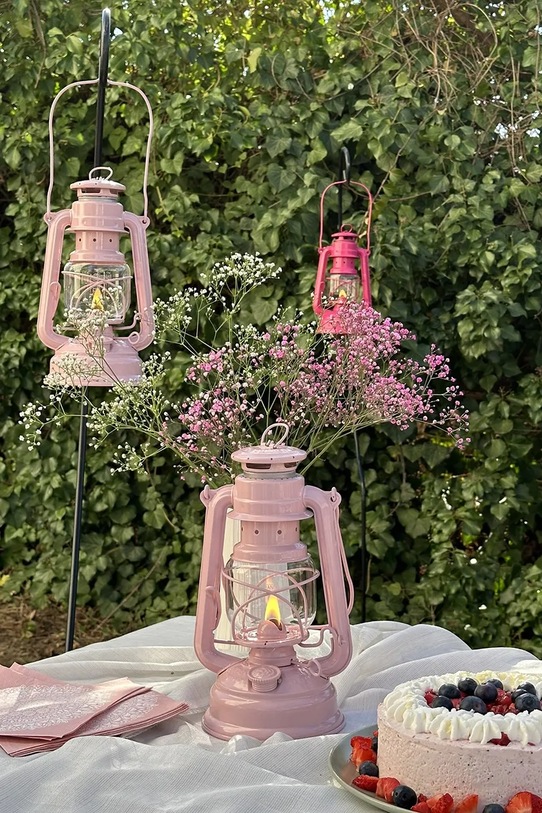 Lifestyle Feuerhand Lampa naftowa ze stali malowanej proszkowo 276.ROSE różowy