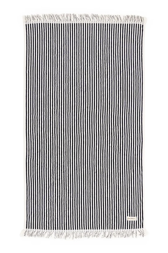 Business & Pleasure Co. brisača za plažo bombažna 86 x 168 cm BPA.TWL.LAU.NVY mornarsko modra AA00