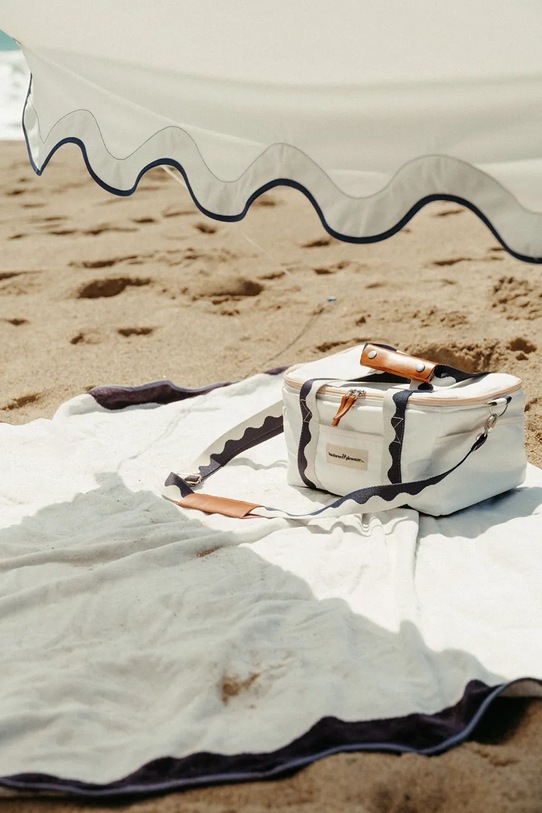 Business & Pleasure Co. koc piknikowy bawełniany 173 x 173 cm BPA.BKT.RIV.WHT