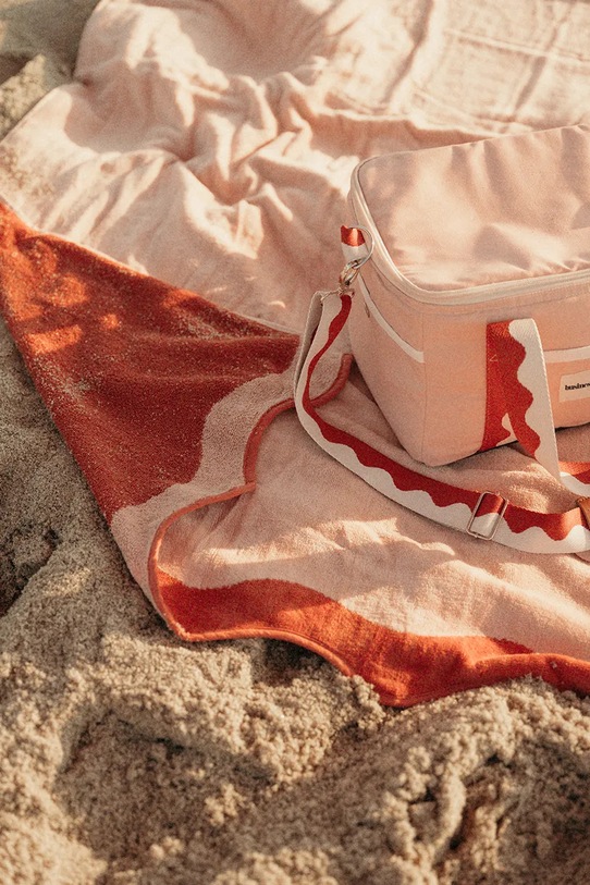 Business & Pleasure Co. koc piknikowy bawełniany 173 x 173 cm BPA.BKT.RIV.PNK