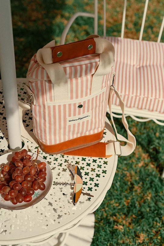 Business & Pleasure Co. piknik táska pamutból 34,5 x 27 x 12,7 cm BPA.WCB.LAU.PNK rózsaszín