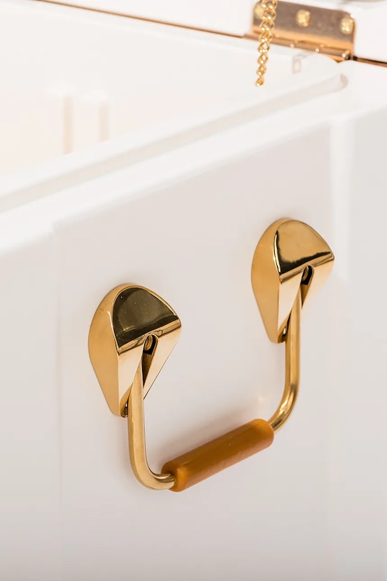 Business & Pleasure Co. hordozható hűtő rozsdamentes acélból 33 l BPA.HRD.ANT.WHT bézs