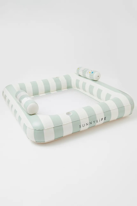 SunnyLife podwójny hamak do pływania 190 x 170 x 42 cm zielony S51DHWHT