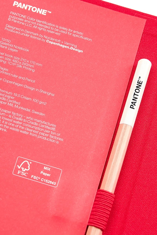 Лайфстайл Pantone блокнот з олівцем 101500199 червоний