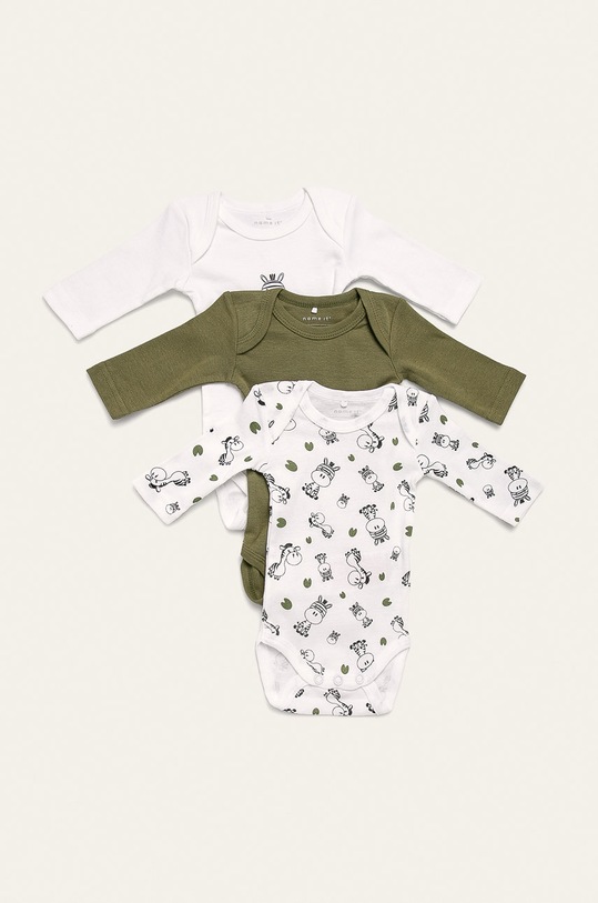 Name it - Body bebe 50-74 cm (3-pack) cu modele verde 13173245