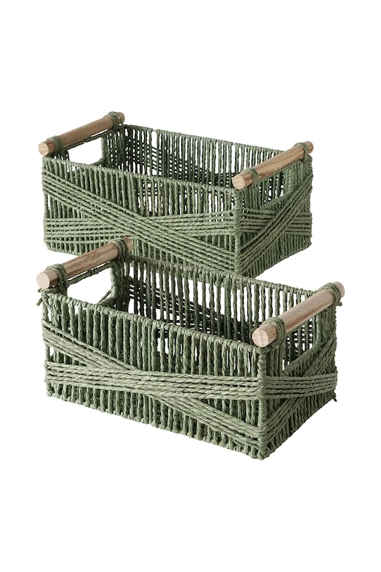 Boltze set cestini portaoggetti pacco da 2 verde 2054075