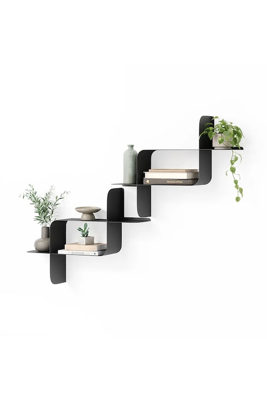 Umbra raft de perete Montage 2-pack negru 1022611.040