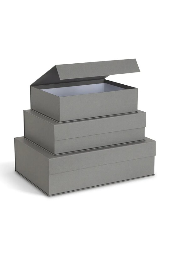 Bigso Box of Sweden zestaw pudełek do przechowywania 3-pack 123354133.99 szary AA00