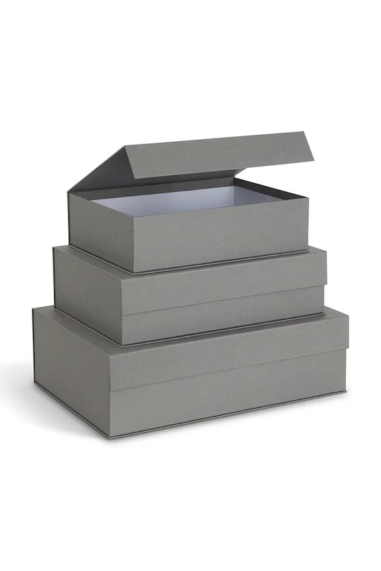 Bigso Box of Sweden zestaw pudełek do przechowywania 3-pack 123354133.99 szary AA00