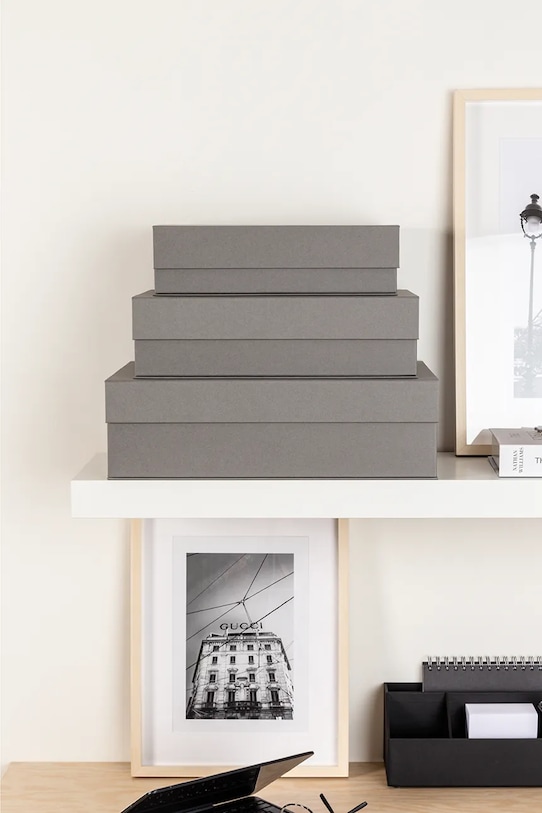 Bigso Box of Sweden zestaw pudełek do przechowywania 3-pack szary 123354133.99