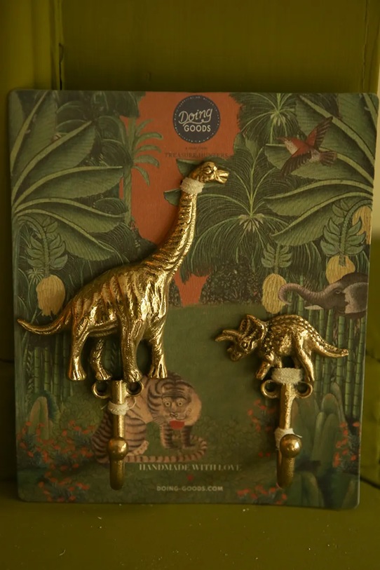 Zidna vješalica Doing Goods Dean Dinosaur Hook Set 2-pack 1.10.10.079.099.5 zlatna AA00