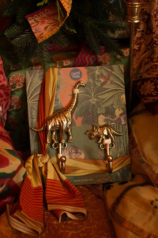 Dnevni boravak i spavaća soba Zidna vješalica Doing Goods Dean Dinosaur Hook Set 2-pack 1.10.10.079.099.5 zlatna