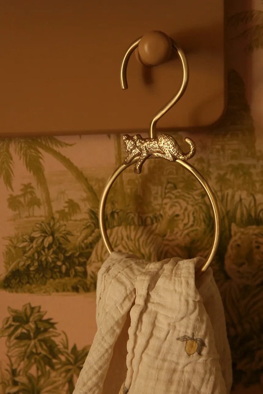 Salon i sypialnia Doing Goods wieszak Jenna Leopard Round Hanger 1.10.30.002.921.4 żółty