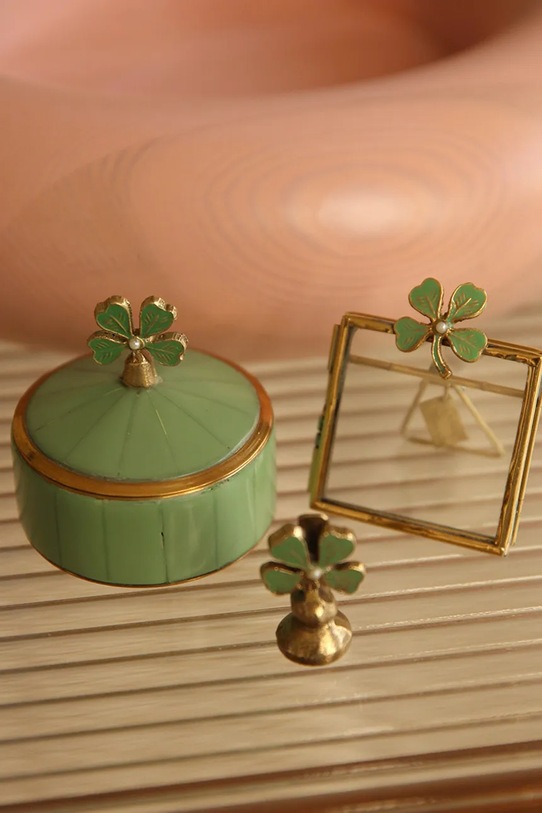 Salotto e camera Doing Goods scatola per bigioteria Lucky Clover 1.20.21.037.600.4 verde