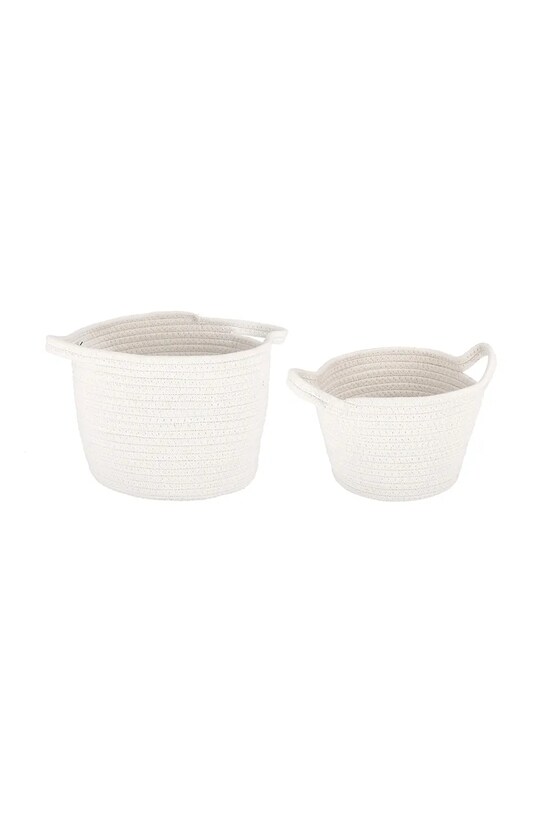 Σετ από καλάθια αποθήκευσης Bizzotto Candor 2-pack λευκό 411398