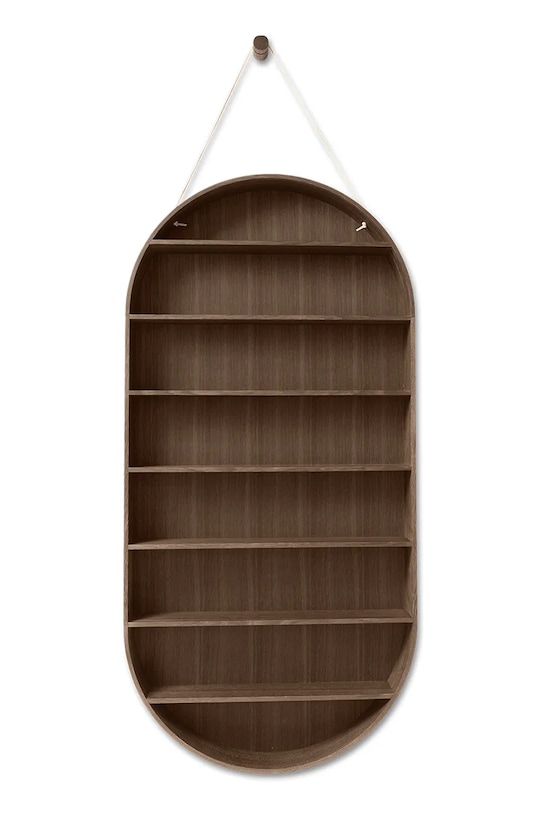 Zidna polica ferm LIVING Oval Dorm smeđa 1104270279