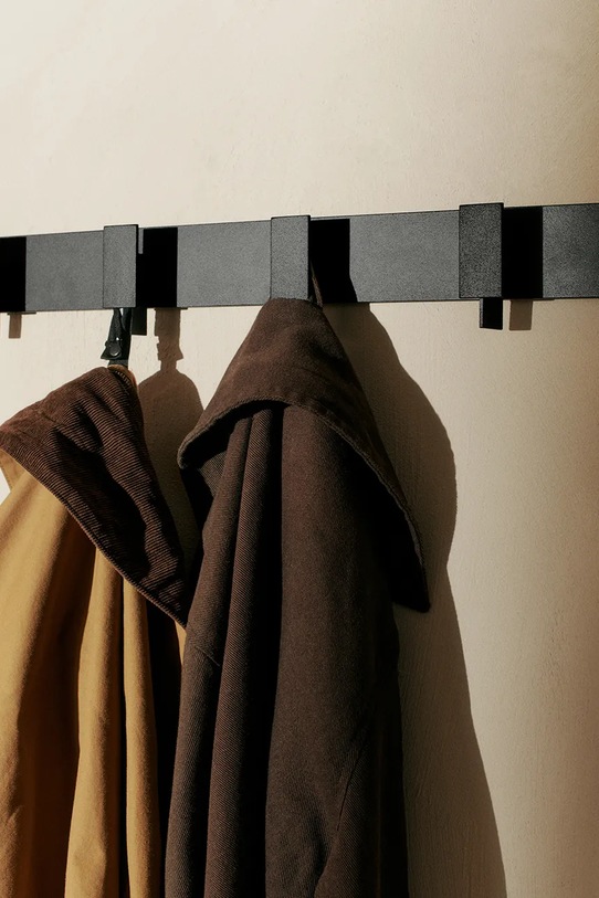 Salon i sypialnia ferm LIVING wieszak ścienny Lager Coat Rack 1104270760 czarny