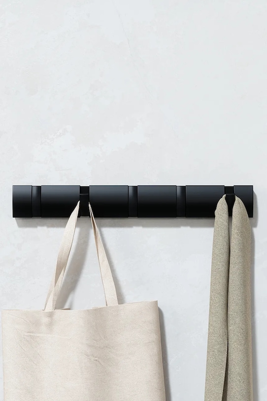 Nappali és hálószoba Umbra fali fogas Flip 5 Wall Hook 318850.040 fekete