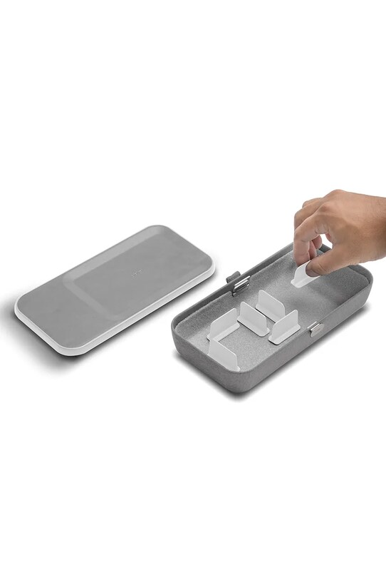 Orbitkey przenośny organizer biurowy z funkcją ładowania bezprzewodowego Nest v2 24 x 12 x 5 cm szary WNS2.ASH.104