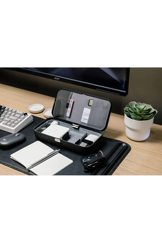 Orbitkey przenośny organizer biurowy z funkcją ładowania bezprzewodowego Nest v2 24 x 12 x 5 cm WNS2.BLK.104 czarny