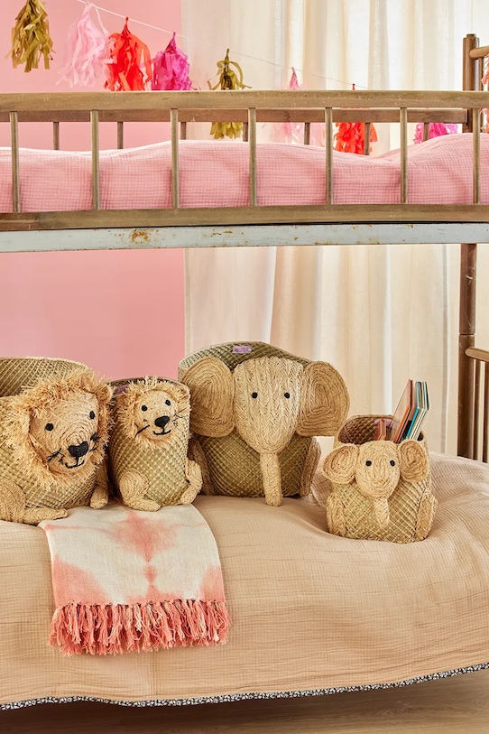 Rice kosz do przechowywania 40 x 30 x 49 cm beżowy BSANI.ELEPH