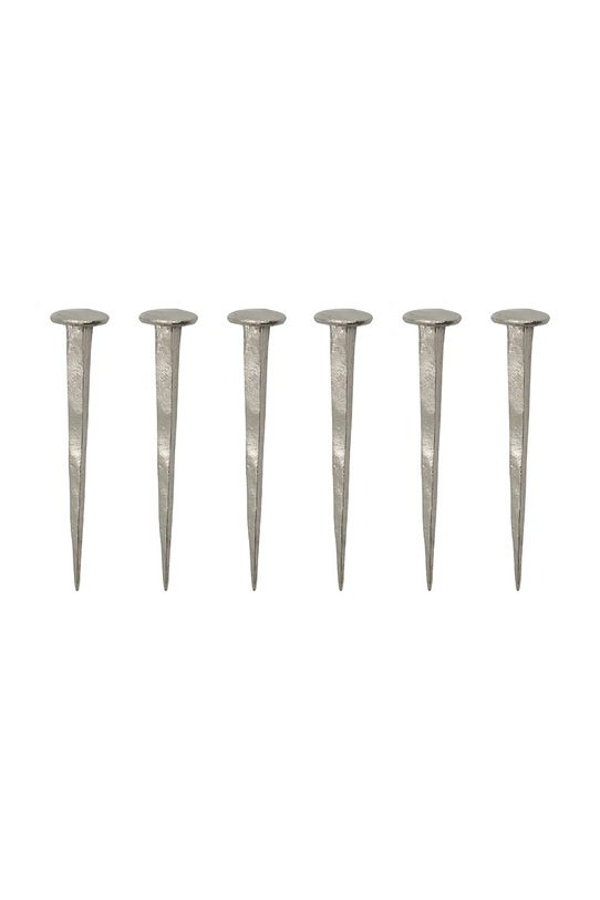 House Doctor zestaw wieszaków ściennych HDWall 8 cm 6-pack szary 900000604