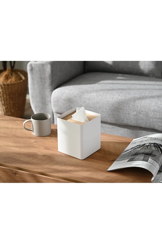 Obývací pokoj a ložnice Nádoba na kapesníčky Yamazaki Rin 13 x 15,5 cm 5180. bílá