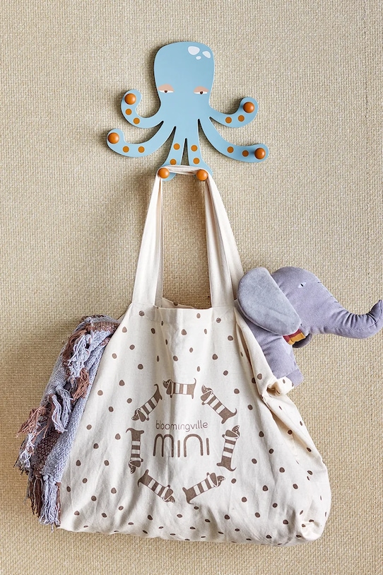 Bloomingville wieszak ścienny Oswall 30 x 26 x 6 cm niebieski 82058462