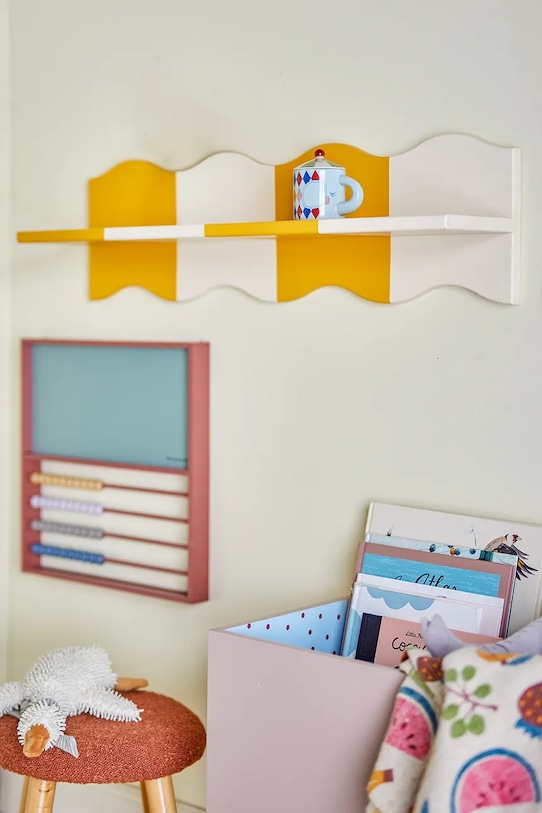 Living și dormitor Bloomingville raft de perete Bubbi 80 x 22,5 x 17 cm 82062909 galben