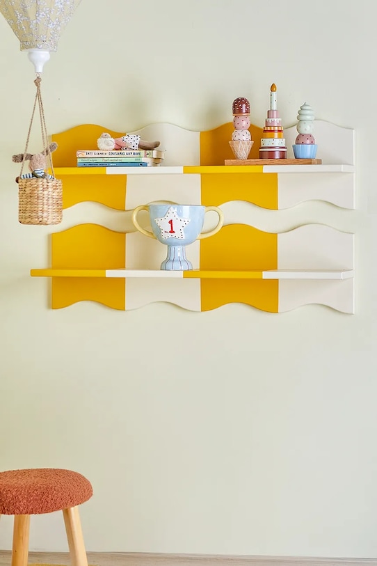 Bloomingville raft de perete Bubbi 80 x 22,5 x 17 cm galben 82062909