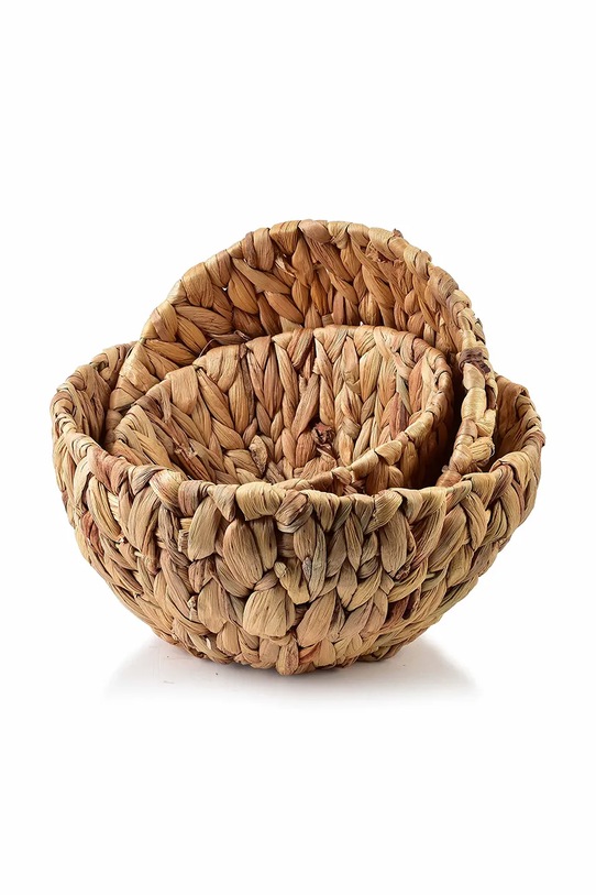 Affek Design zestaw koszy do przechowywania Amparo 28 x 14 x 14 / 24 x 12 x 12 / 20 x 10 x 10 cm. 3-pack HIWB5943 beżowy AA00