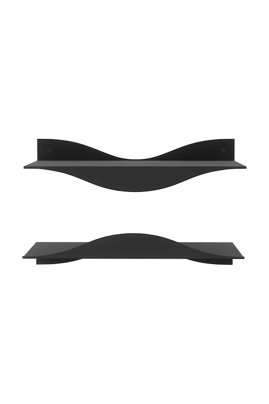 Nástenná polica Umbra Surf 43,1 x 17,7 x 9,9 cm 2-pak čierna 1023282.040