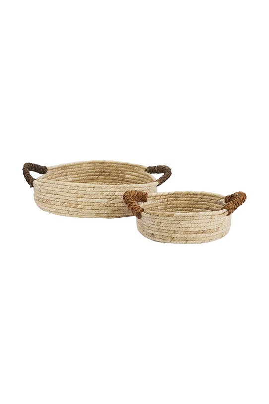 Madam Stoltz kosze dekoracyjne 2-pack beżowy MKTE237890